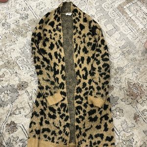 BP animal print cardigan
